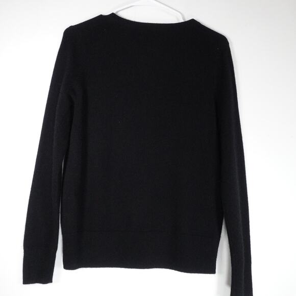 EUC Quince Mongolian Cashmere Button Up Cardigan Sweater Black Small 4637 - Picture 8 of 9